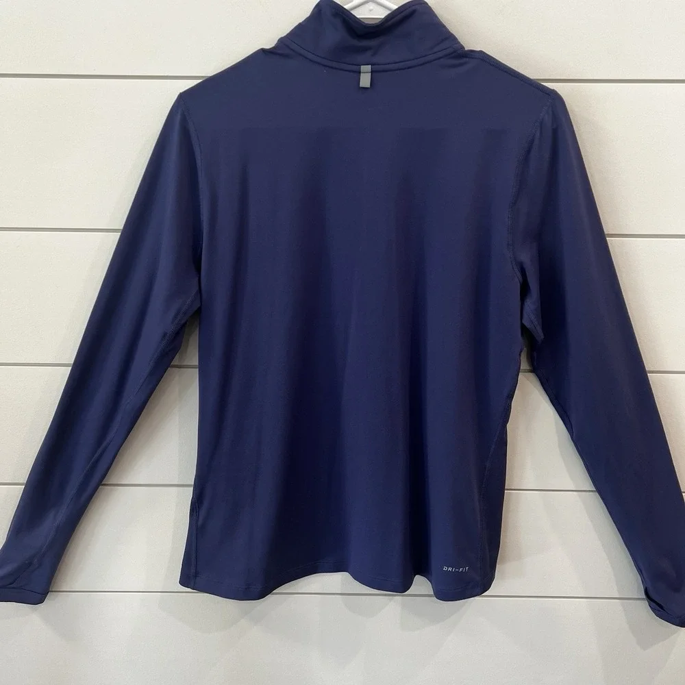 Nike Pullover Women's Large Quarter Zip‎ Long Sleeve Dri-Fit Purple Running Top